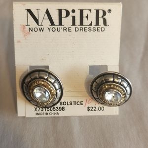 NWT 3/$10 Napier Silver Solstice Clip On Earrings